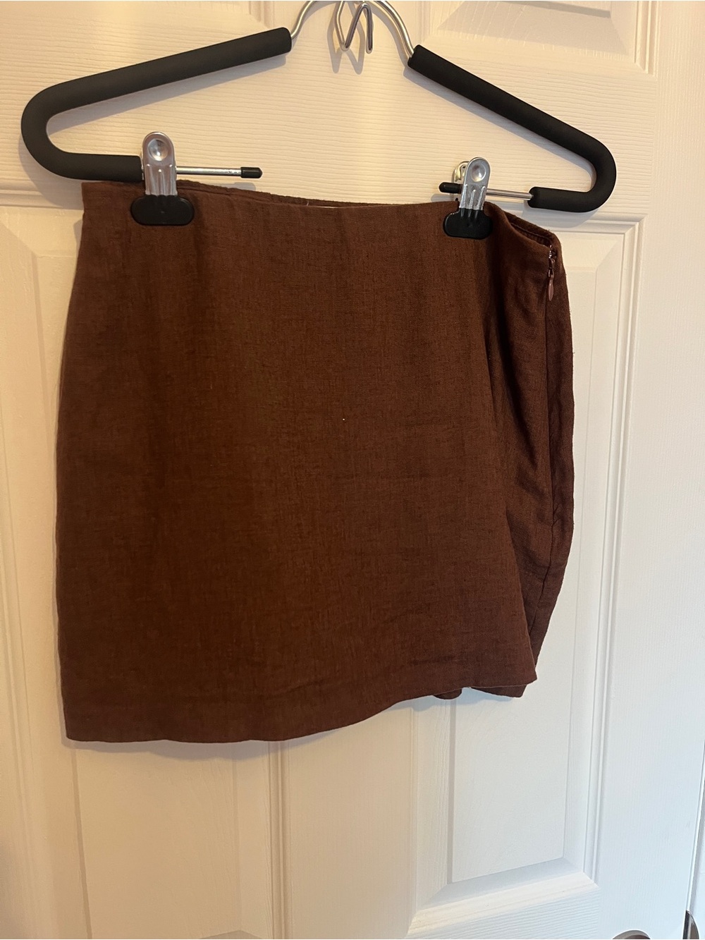 Abercrombie Brown linen skort